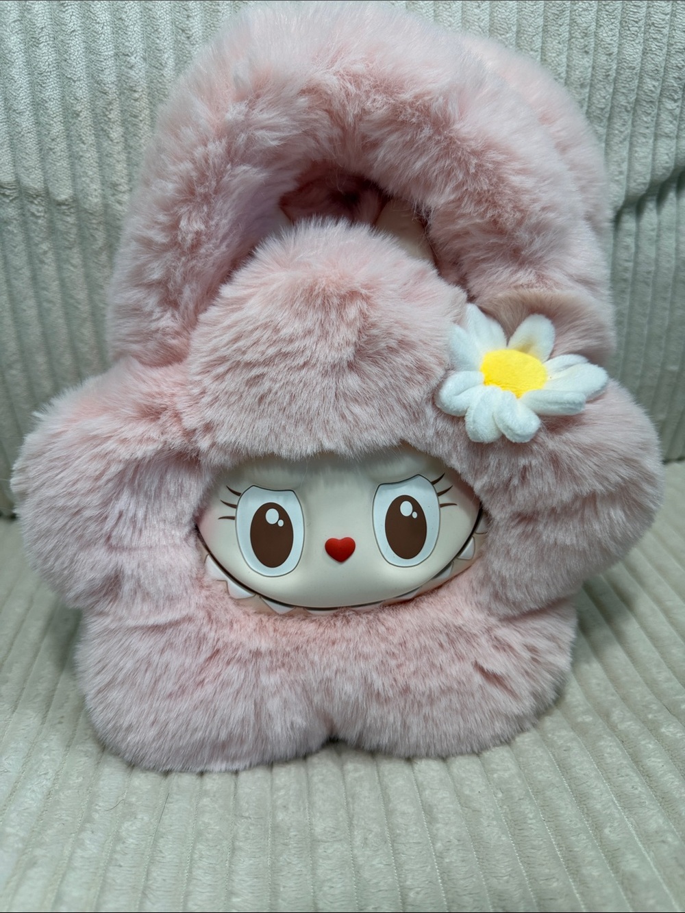 The Monsters Mokoko Pink Plush Flower Bag, a Pop Land exclusive accessory. New.